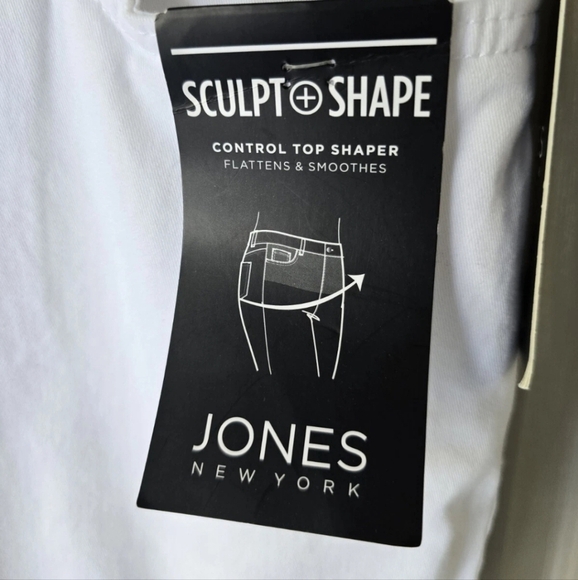 Jones New York Lexington Capri Jeans Sz 12 White Women Sculpt Shaper 34x24 - Picture 5 of 14